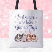 モルモットが大好きな女の子 | モルモット トートバッグ