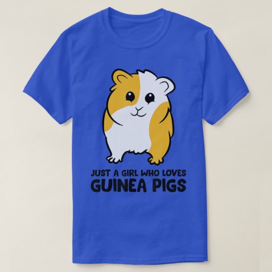 モルモットが大好きな少女 Tシャツ (デザイン正面)