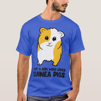 モルモットが大好きな少女 Tシャツ