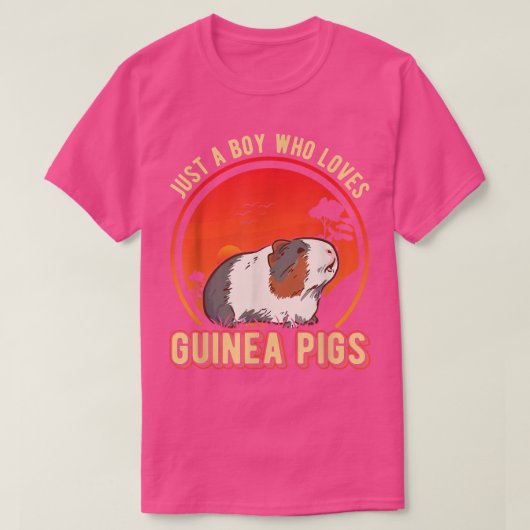 モルモットが大好きな少年 Tシャツ (デザイン正面)