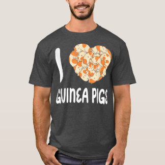 モルモットが大好きモルモット動物かわいい恋 Tシャツ