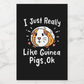 モルモットが大好き ワインラベル (シングルラベル)