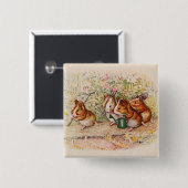 モルモットが庭に植え込む 缶バッジ (正面&裏面)