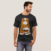 モルモットが本を読む Tシャツ (正面フル)