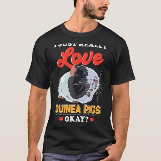 モルモットが本当に大好き Tシャツ (正面)