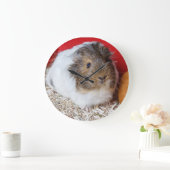 モルモットが檻の中に ラージ壁時計 (ホーム)