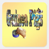 モルモットという言葉はステッカー スクエアシール (正面)