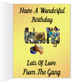 モルモットという言葉は誕生日・カード (内側(右))