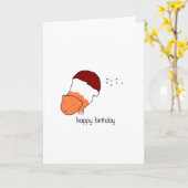 モルモットとのハッピーバースデー カード (黄色い花)