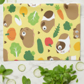 モルモットとやつらのおやつ キッチンタオル (折り畳み)