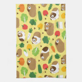 モルモットとやつらのおやつ キッチンタオル (縦)