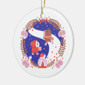 モルモットとカピバラウィンタービレッジ セラミックオーナメント (左)