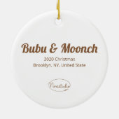 モルモットとカピバラウィンタービレッジ セラミックオーナメント (裏面)