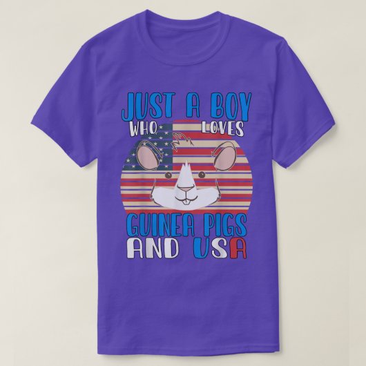 モルモットとUsaを愛する少年にすぎない3397 Tシャツ (デザイン正面)