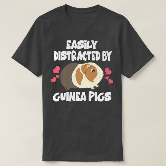 モルモットに気を取られてペットのオーナープレミアム Tシャツ (デザイン正面)
