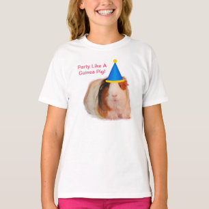 モルモットのようなパーティー-女の子のTシャツ Tシャツ