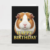 モルモットのアップの誕生日カード カード (正面)