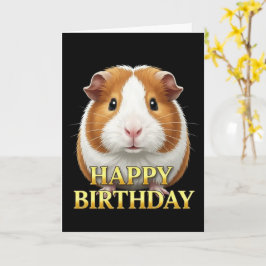 モルモットのアップの誕生日カード カード
