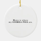 モルモットのカスタマイズ セラミックオーナメント (裏面)