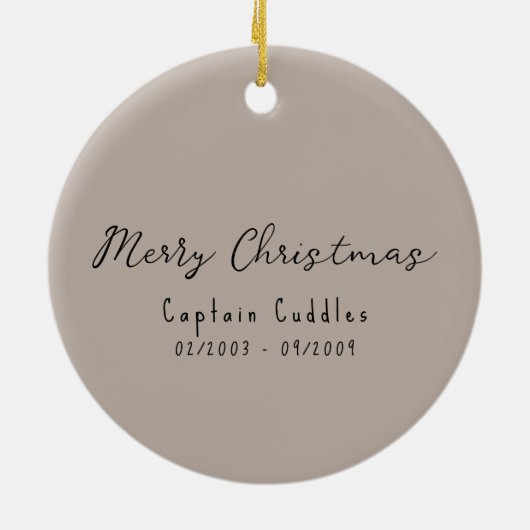 モルモットのカスタマイズ セラミックオーナメント (裏面)