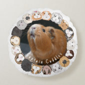 モルモットのカスタマイズ ラウンドクッション (正面)