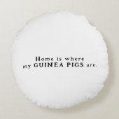 モルモットのカスタマイズ ラウンドクッション (裏面)