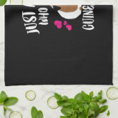 モルモットのギフトを愛する女の子 キッチンタオル (折り畳み)