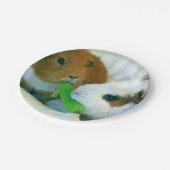 モルモットのクリスマスのプレート ペーパープレート (アングル)