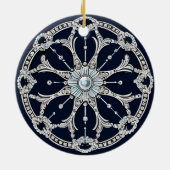 モルモットのクリスマスオーナメントパーソナライズされた名 セラミックオーナメント (裏面)