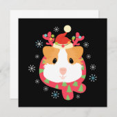 モルモットのクリスマスツリーの飾り ノートカード (正面/裏面)