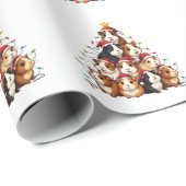 モルモットのクリスマスツリーメリークリスマスクリスマス ラッピングペーパー (ロールコーナー)