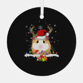 モルモットのクリスマストインデキスライト ガラスオーナメント (裏面)