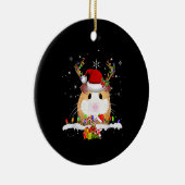 モルモットのクリスマストインデキスライト セラミックオーナメント (右)