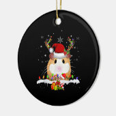 モルモットのクリスマストインデキスライト セラミックオーナメント (左)