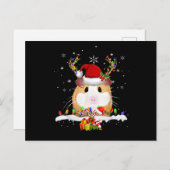 モルモットのクリスマストインデキスライト ポストカード (正面/裏面)