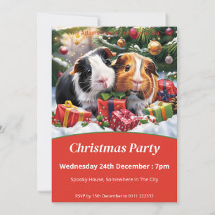 モルモットのクリスマスパーティー 招待状
