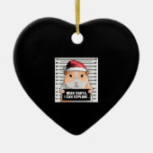 モルモットのクリスマス親愛の大穴|サンタ セラミックオーナメント (正面)