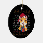 モルモットのクリスマス セラミックオーナメント (右)