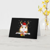 モルモットのクリスマス　トナカイのクリスマスイルミネーション カード (黄色い花)