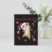 モルモットのクリスマス　冬の動物たち シーズンポストカード (スタンド正面)