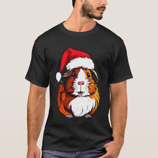 モルモットのクリスマス Tシャツ (正面)