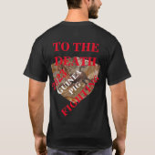 モルモットのケージでの死闘 Tシャツ (裏面)