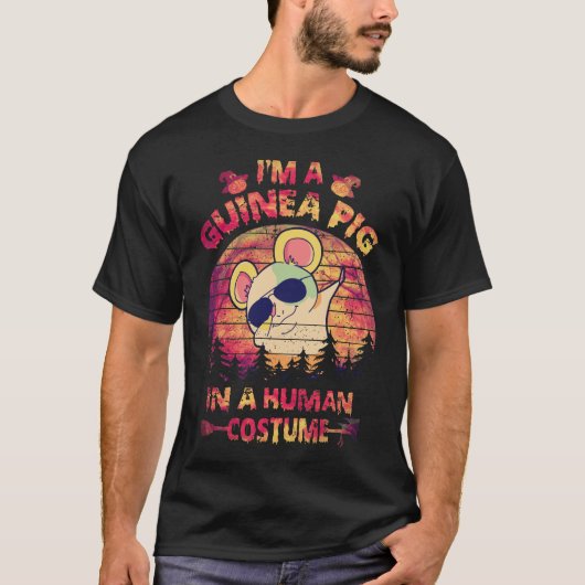 モルモットのコスプレ ハロウィン 仮装 人間用 Tシャツ (正面)