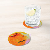 モルモットのコースターを喜ぶ ラウンドペーパーコースター (インサイチュ)