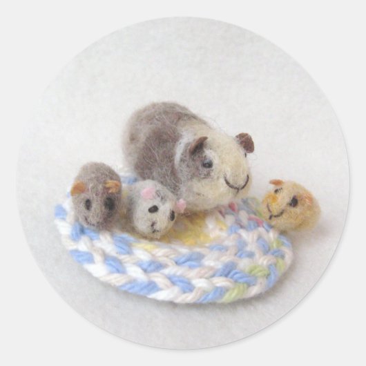 モルモットのシール ラウンドシール (正面)