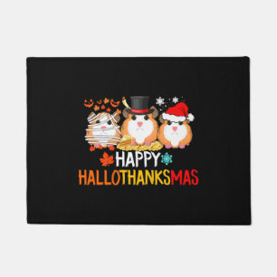 モルモットのハロウィンサンクスギビングクリスマス ドアマット