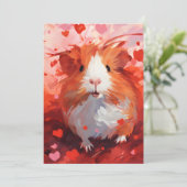 モルモットのバレンタインデー シーズンカード (スタンド正面)