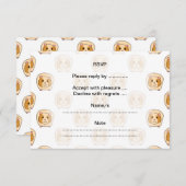 モルモットのパターン。 出欠カード (正面/裏面)