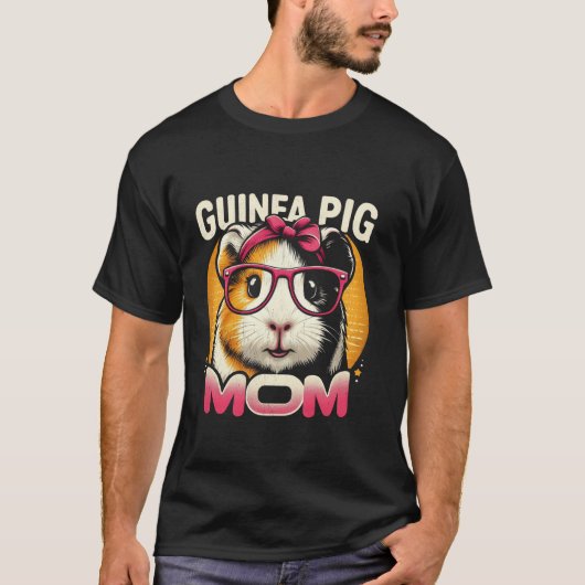 モルモットのママ モルモット愛好家 母の日 Tシャツ (正面)