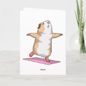 モルモットのヨガ瞑想フィットネス カード (裏面)